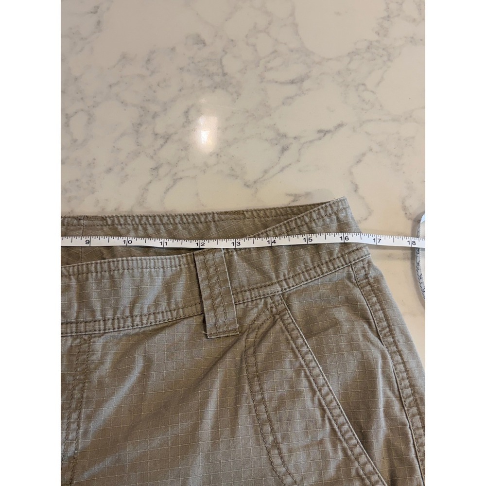 The North Face Womens Khaki Ripstop Capri Pants AU4Q Tan Hiking Size 10 Regular - Picture 6 of 9